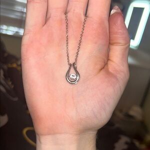 Elegant Silver Teardrop Necklace